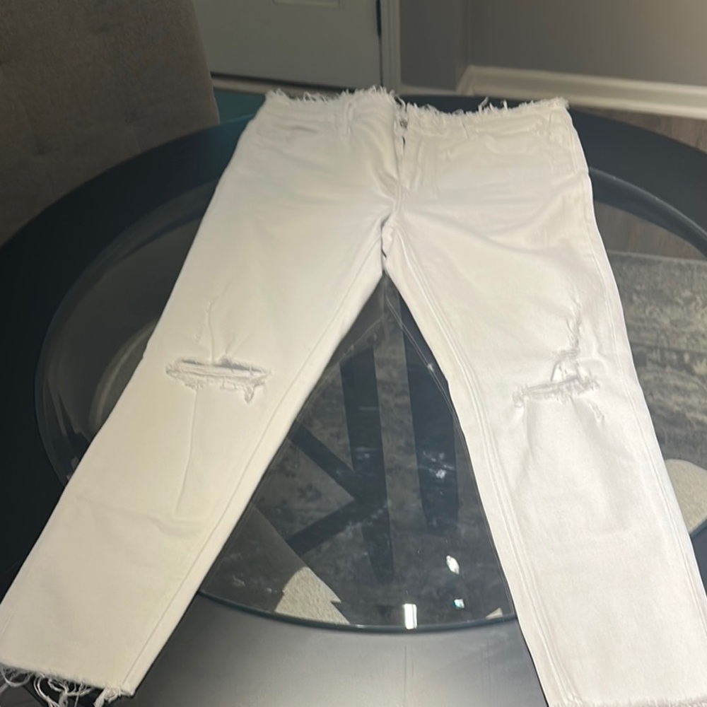 Altar'd State White Straight Leg Jeans